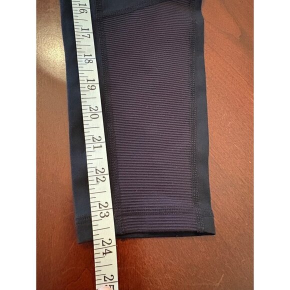 ZYIA Active Momentum Brilliant Hi-Rise 7/8 Ribbed Moto Leggings Black Size 8-10 - Picture 7 of 9